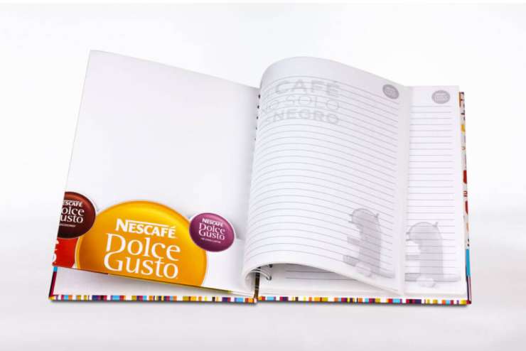 Libreta Pasta Dura Nescafé Abierta - Lova Impresores